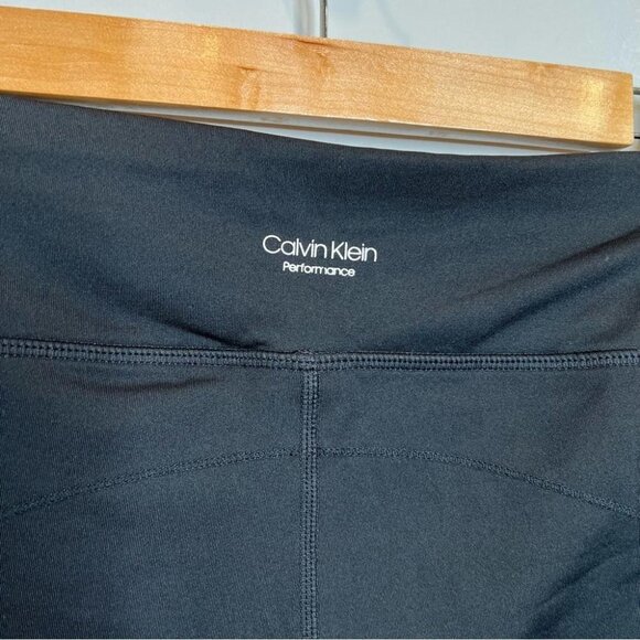 Calvin Klein Performance Womens Size Medium Black White Blue Cropped Legging - Picture 4 of 10